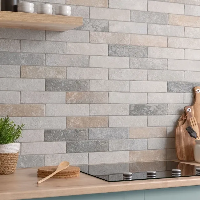 Tuscany Beige Brick Effect Matt Wall and Floor Tiles 235x62