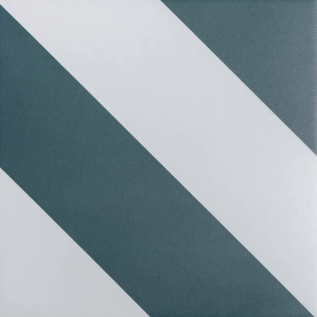 Zebra Green and White Matt Striped Patterned Wall and Floor Tiles