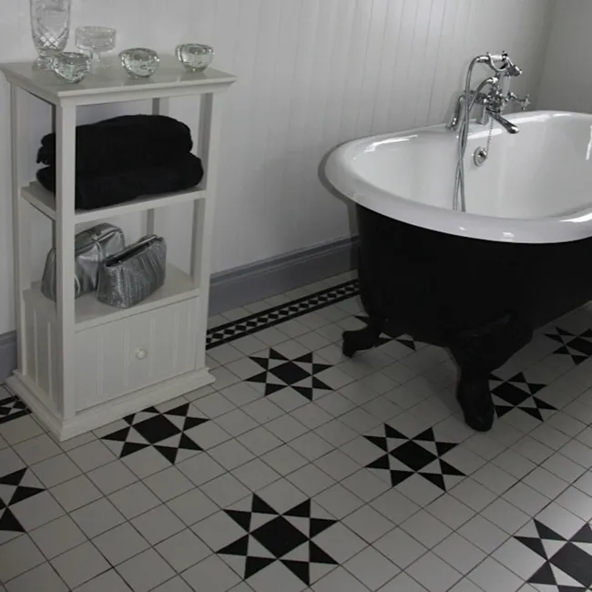 Gosford Black and White Corner Tiles