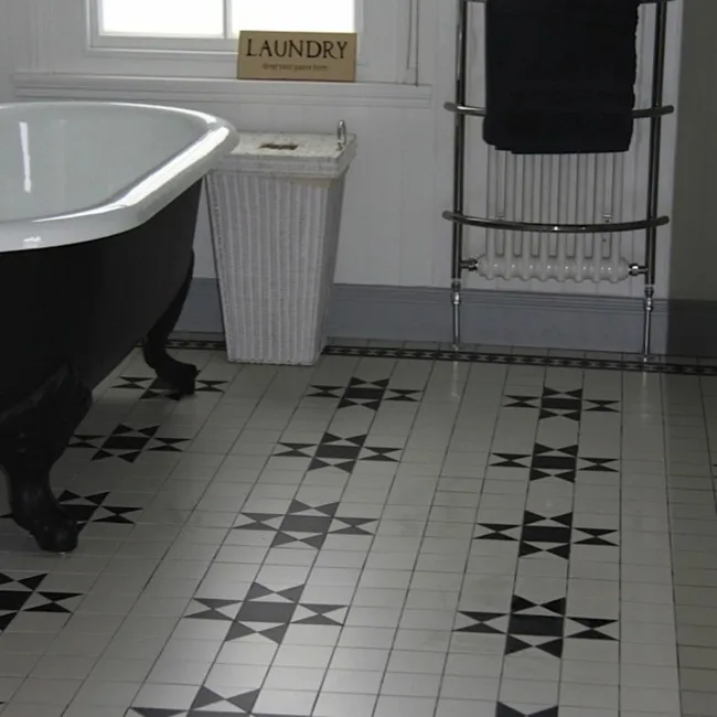 Gosford Black and White Corner Tiles