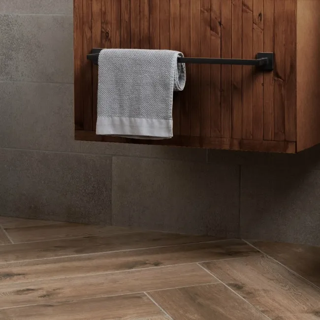 Madagascan Ipil Aged Wood Effect Porcelain Floor Tiles