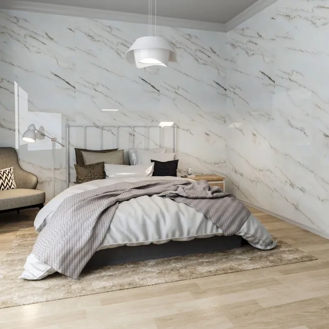 Trepanel Aqua Luxe® Gold Subtle Marble Effect Embossed Gloss SPC XXL Wall Panel