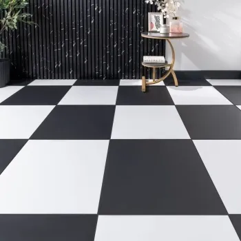 Ebony Matt Pure White Tile