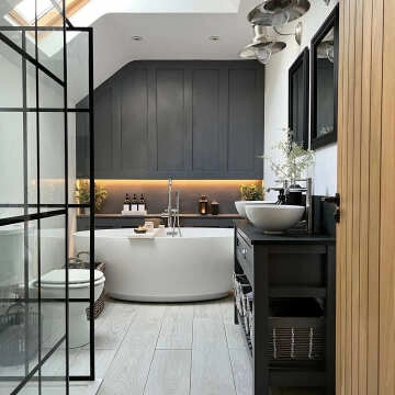 Muniellos Grey Wood Effect Porcelain Floor Tiles 900x150