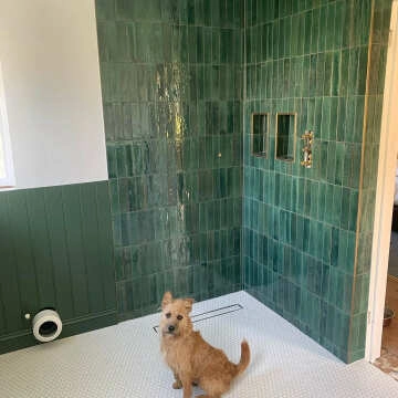 Hope Olive Wall Gloss Green Brick Tiles