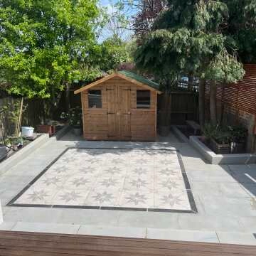 Leinz Estrella Star Patterned 20mm Porcelain Paving Slab