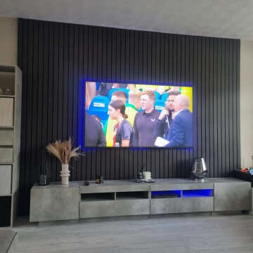 Trepanel® Noir Black Wide Slat Acoustic Wood Wall Panels