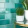 Antique Varenne Gloss Teal Flat Crackle Metro Wall Tiles