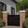 LuxeLine® Classic Black Pedestrian Side Gate 750x900mm - Standard Handle Lock