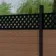 LuxeLine Composite Fence Panel Teak 6ft High - Lattice Decorative Screen with Buried Aluminium Post