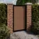 LuxeLine® Classic Teak Pedestrian Side Gate 1730x900mm - Standard Handle Lock
