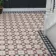 Churchill White & Navy Blue Corner Matt Victorian Tiles