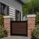 LuxeLine® Classic Walnut Pedestrian Side Gate 750x900mm - Standard Handle Lock
