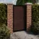 LuxeLine® Classic Walnut Pedestrian Side Gate 1730x900mm - Standard Handle Lock