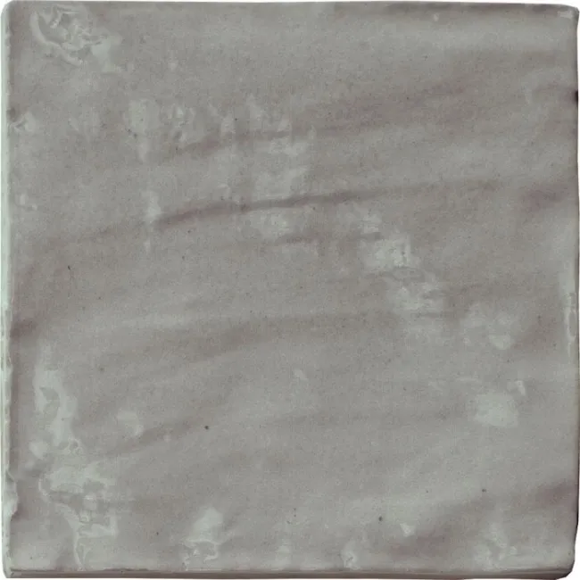 Zellige Mini Stone Grey Square Gloss Rustic Wall Tiles