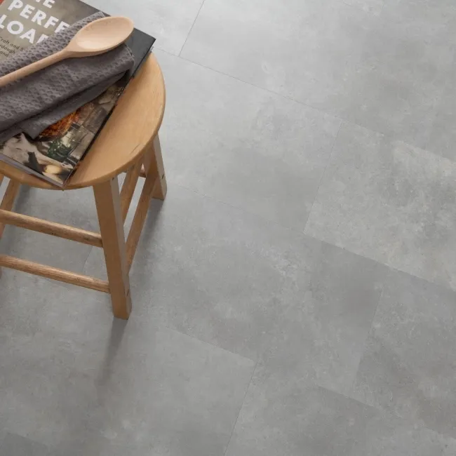 Trepanel Lux Mid Grey LVT Stone Effect SPC Vinyl Flooring