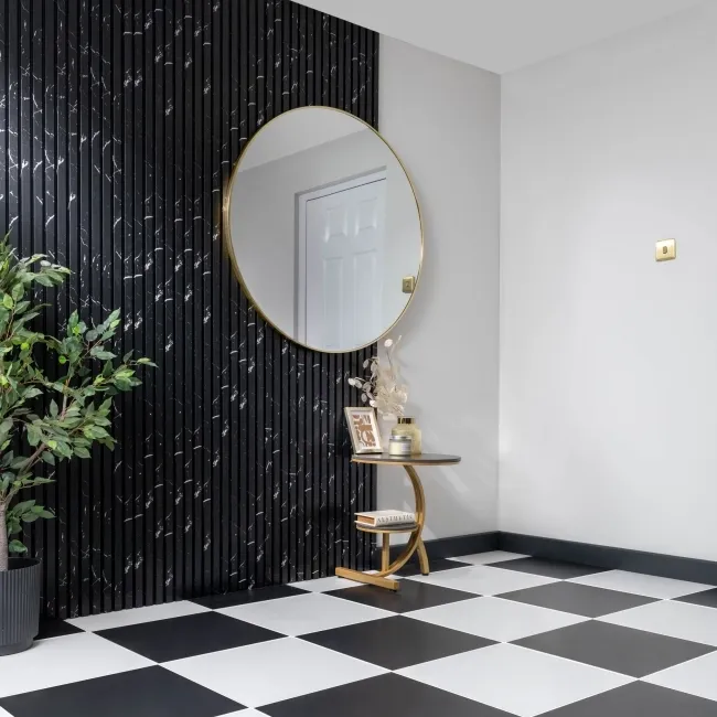 Trepanel Customise® Aluminium Framed Round Mirror Brushed Gold 1000mm