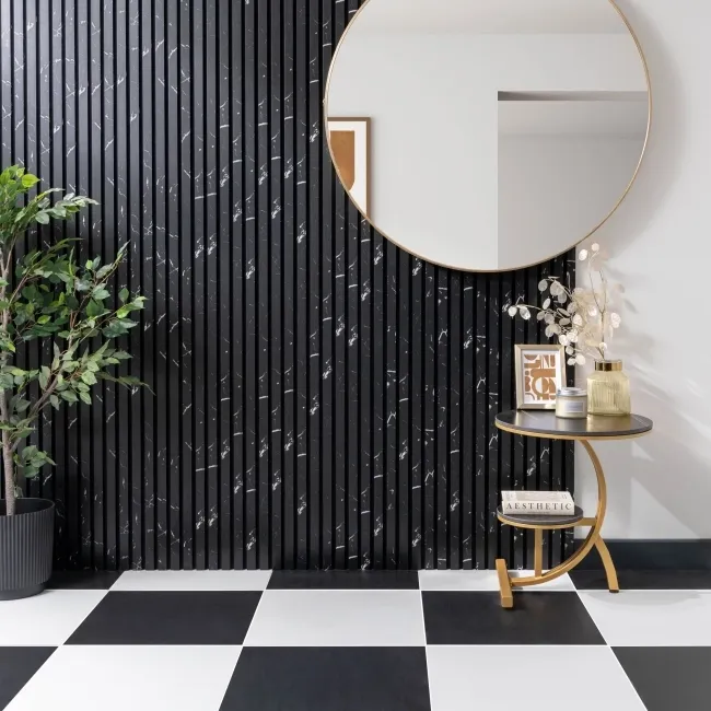 Trepanel Customise® Aluminium Framed Round Mirror Brushed Gold 1000mm