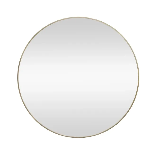 Trepanel Customise® Aluminium Framed Round Mirror Brushed Gold 1000mm