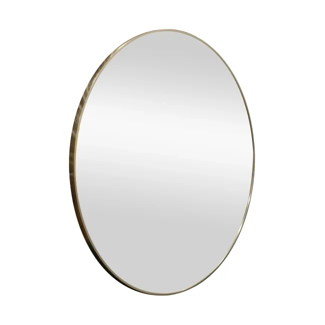 Trepanel Customise® Aluminium Framed Round Mirror Brushed Gold 1000mm