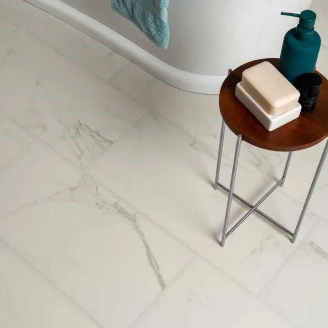 Cappella White Matt Marble Effect 600x300 Wall and Floor Tiles