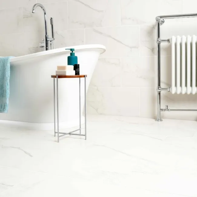 Cappella White Matt Marble Effect 600x300 Wall and Floor Tiles