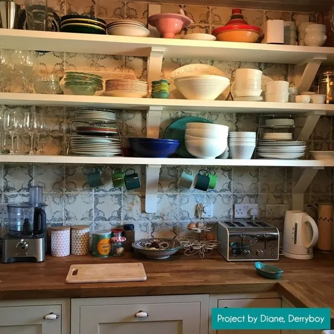 Vecchio Floreale Indigo Vintage Pattern Tiles