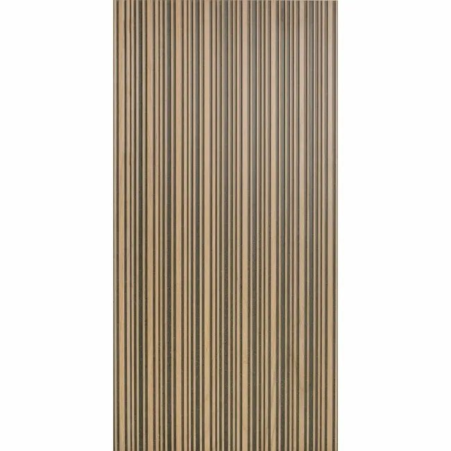 Contour Brown Walnut Wood Slat Effect Wall Tiles