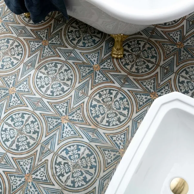 Gambol Multicolour Vintage Pattern Matt Wall and Floor Tiles