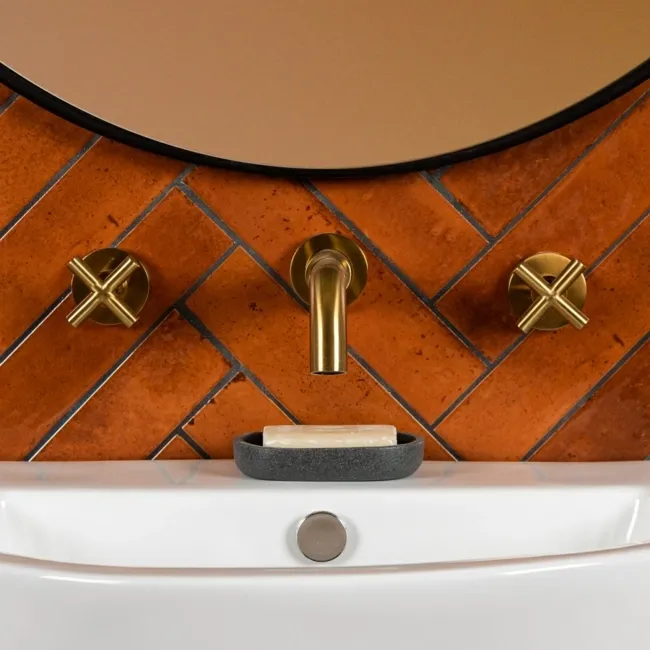 Hope Ochre Wall Gloss Orange Brick Tiles