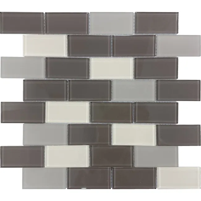 Ligo Glass Mocha Brick Mosaic Tiles