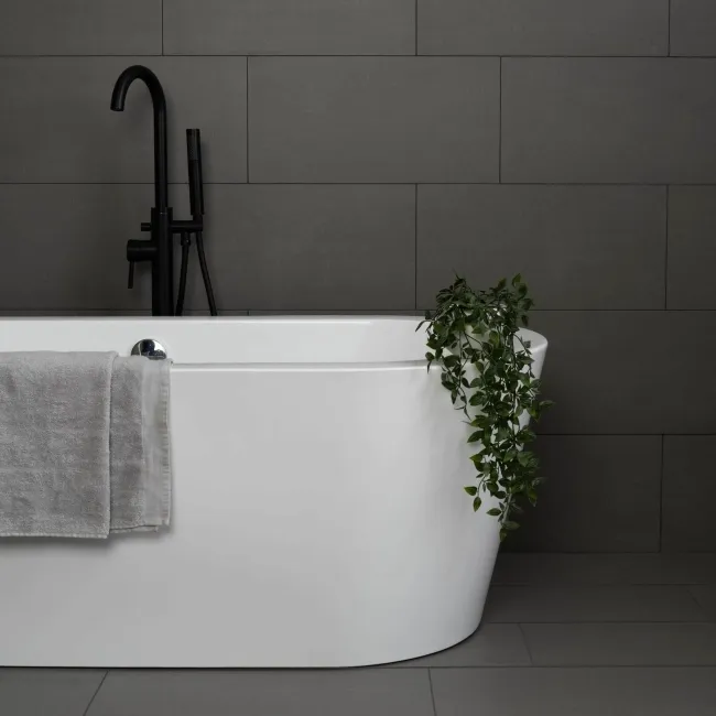 Lounge Matt Dark Grey Stone Effect 300x600 Floor Tiles