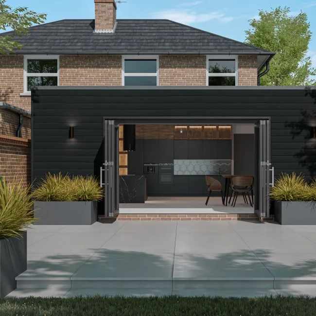 LuxeLine® Black Embossed Shiplap Composite Wall Cladding - 2900mm