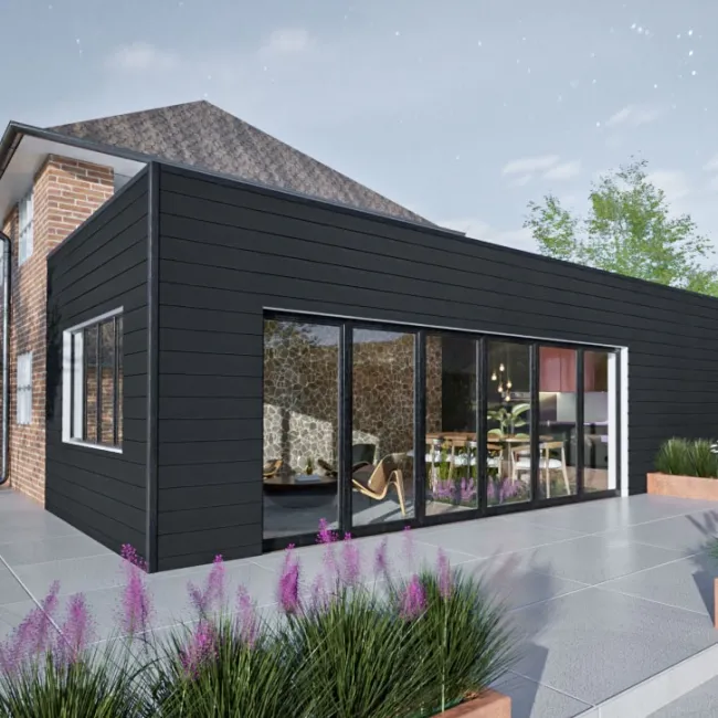 LuxeLine® Black Embossed Shiplap Composite Wall Cladding - 2900mm