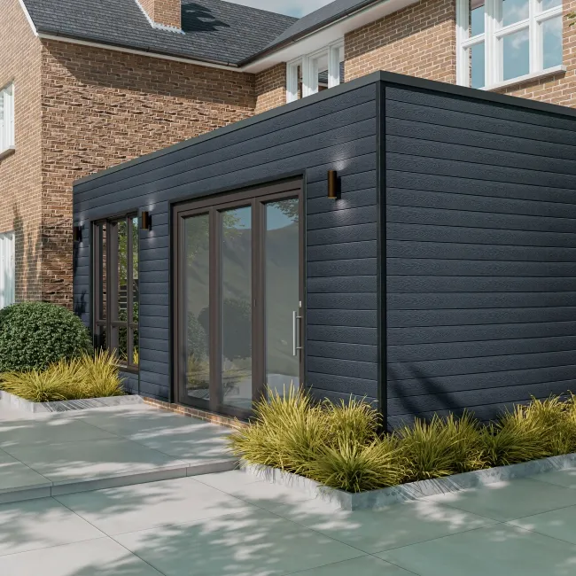 LuxeLine® Dark Grey Embossed Shiplap Composite Wall Cladding - 2900mm