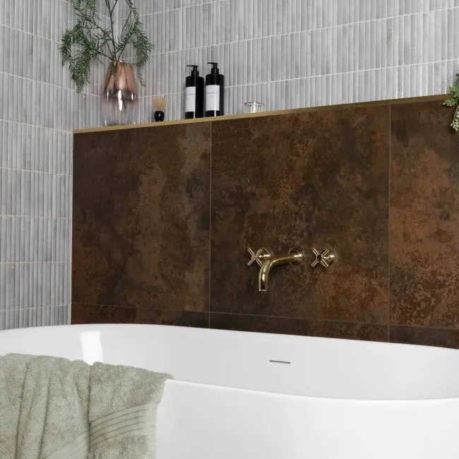 Meraki White Gloss Kitt-Kat Mosaic Effect Wall Tiles