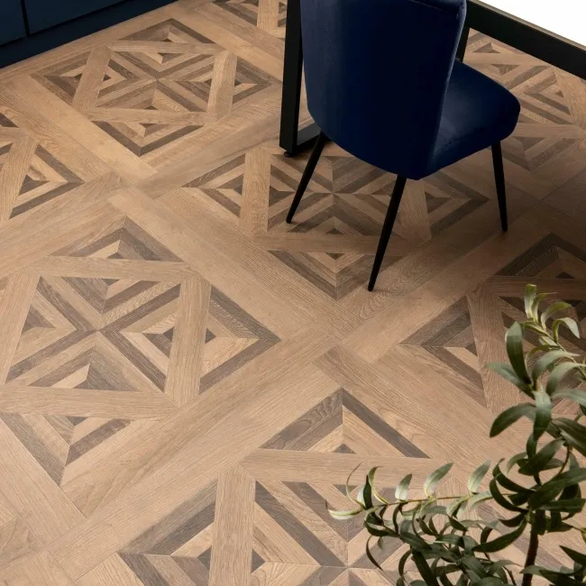 Galloway Walnut Brown Matt Parquet Wood Effect Floor Tiles