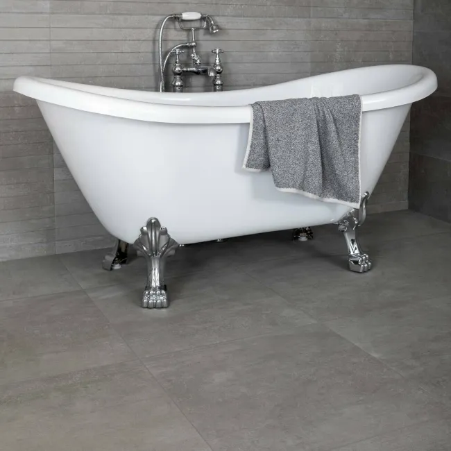 Genoa Grey Matt Decor Concrete Effect Wall Tiles
