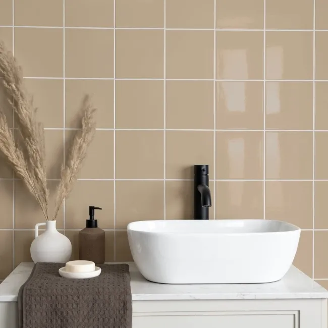 Marvel Gloss Wild Mushroom Beige Wall Tiles