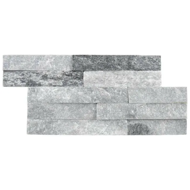 Crystal Arctic Grey Split Face Tiles