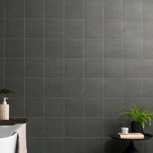Texxtile Ashen Grey Matt Patterned Wall and Floor Tiles