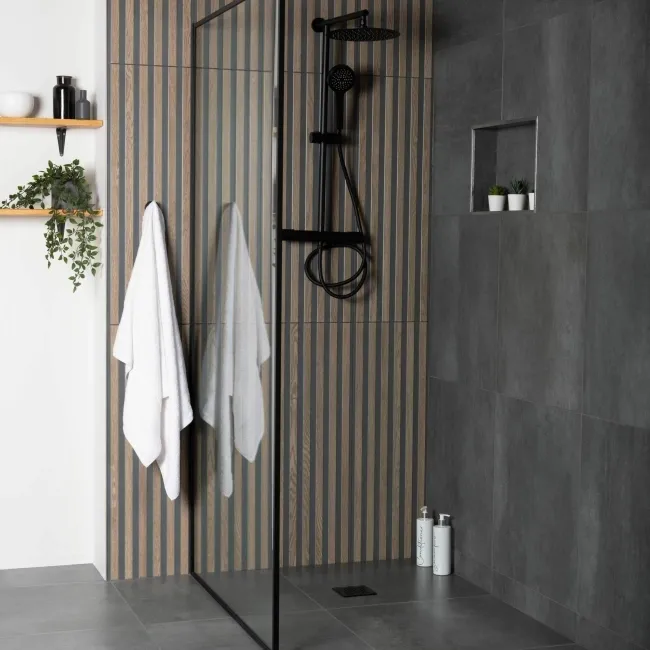 Timber Wood Slat Walnut Ceramic Wall Tiles