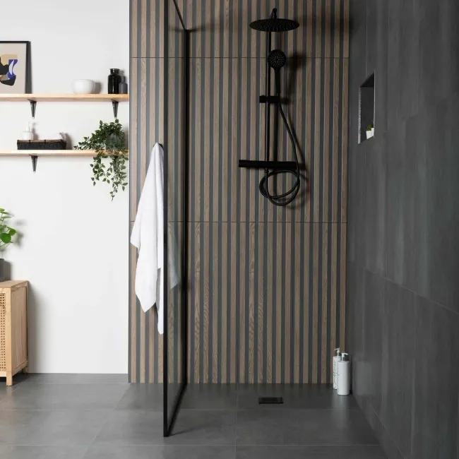 Timber Wood Slat Walnut Ceramic Wall Tiles