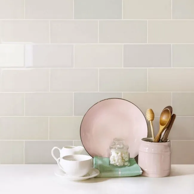 Tints Gloss Rose Pink Brick Tiles