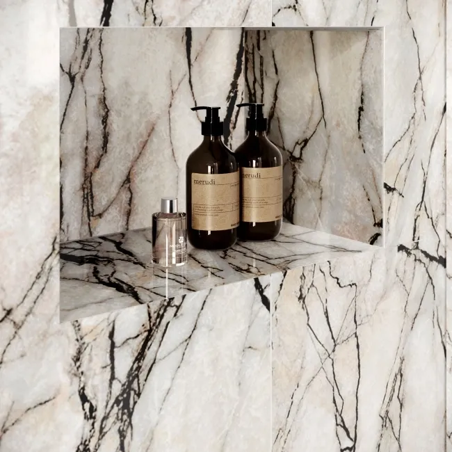 Trepanel Aqua® Gloss Multicolour Onyx Effect PVC Bathroom Wall Panel