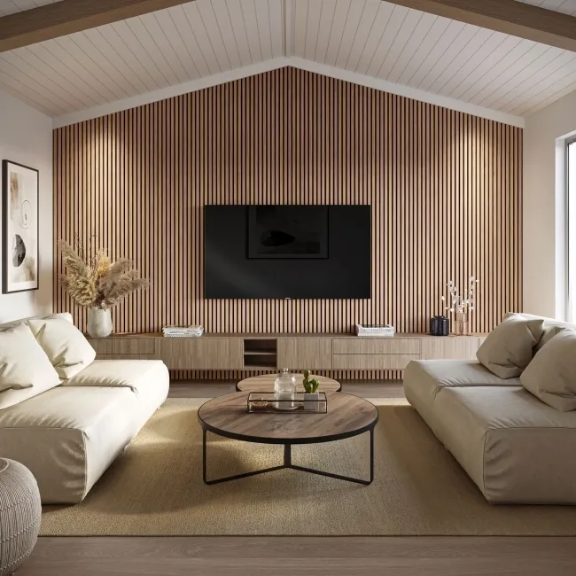 Trepanel XL® 3m Smoked Oak Acoustic Wood Standard Slat Panels