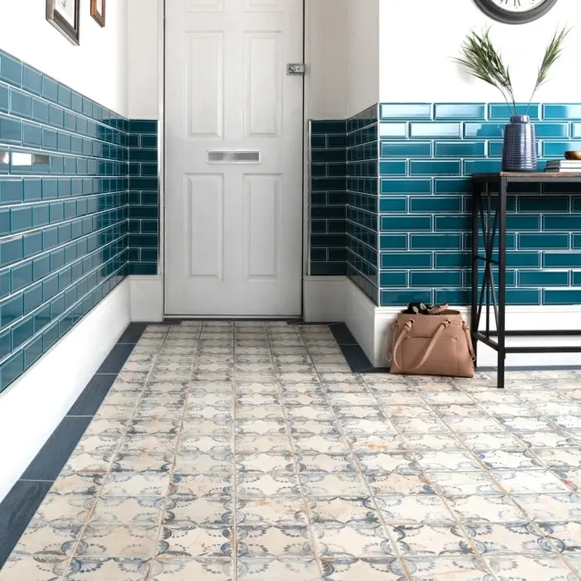 Vecchio Floreale Indigo Vintage Pattern Tiles