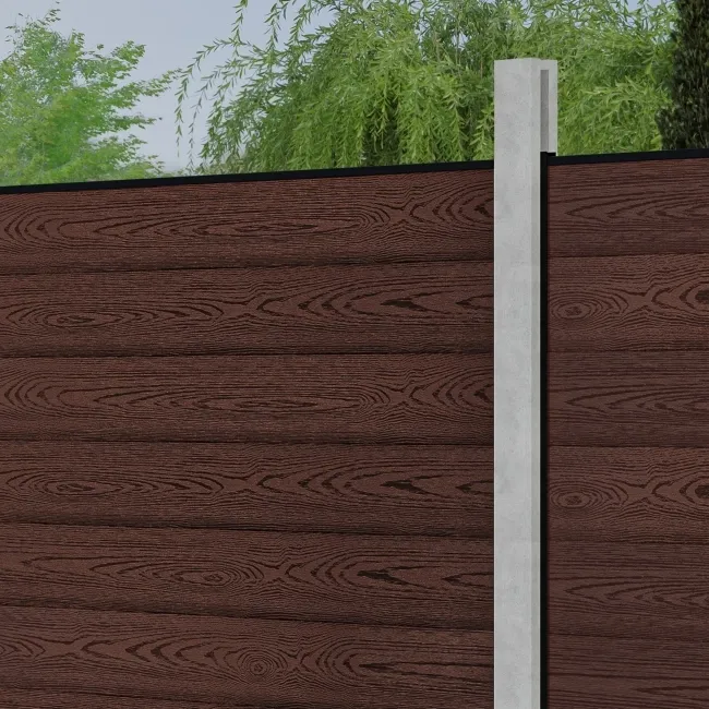 LuxeLine® Walnut Composite Fence Panel for Own Post 6ft
