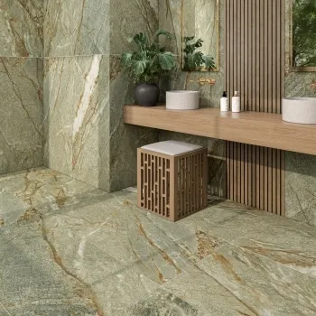 Cora Green Matt Porcelain Tiles 1200x600