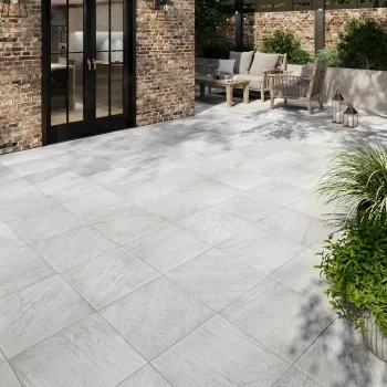 Icaria Grey Porcelain Paving Slabs